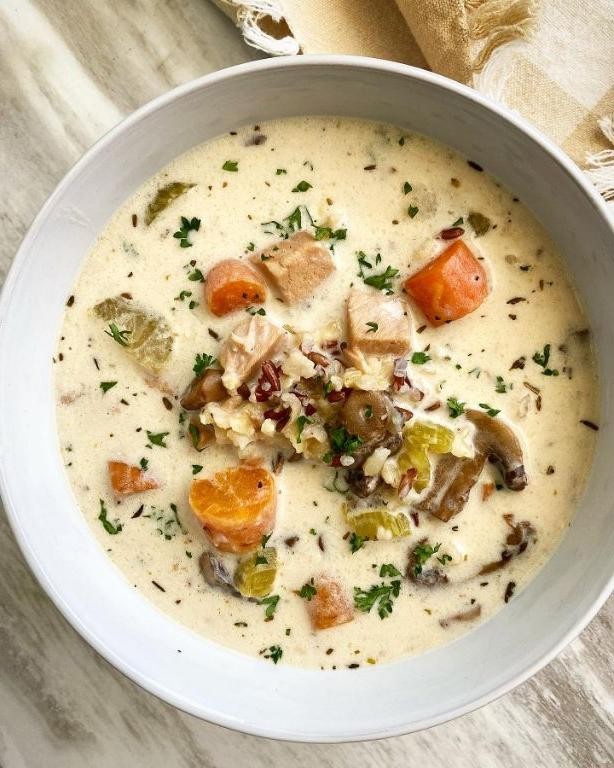 Crockpot Turkey and Wild Rice Soup