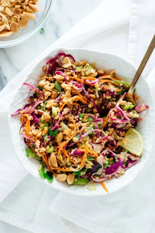 Crunchy Oriental Salad with Spicy Peanut Dressing