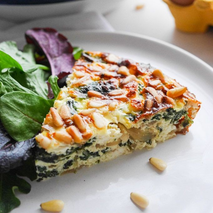 Crustless Spinach and Feta Quiche