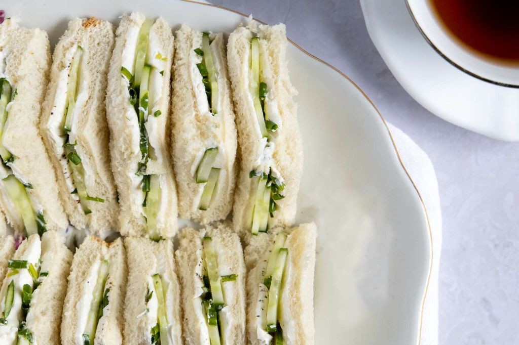 Cucumber and Cream Cheese Tea Sandwich
