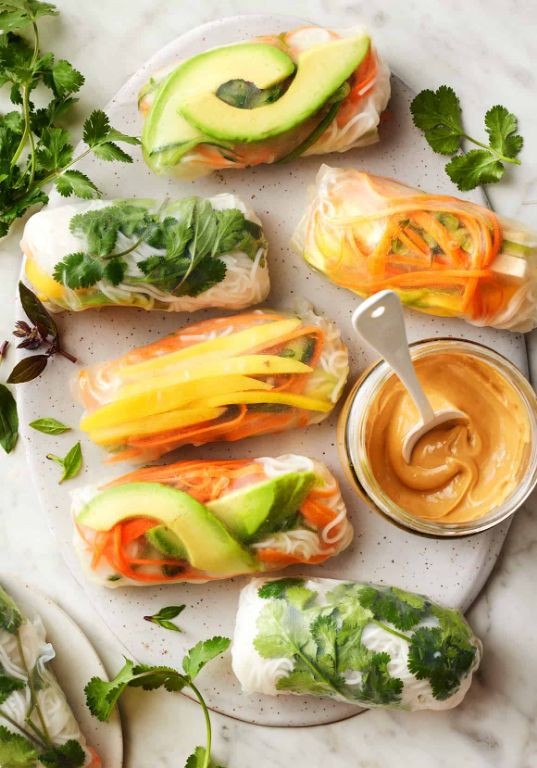 Cucumber and Mint Spring Rolls