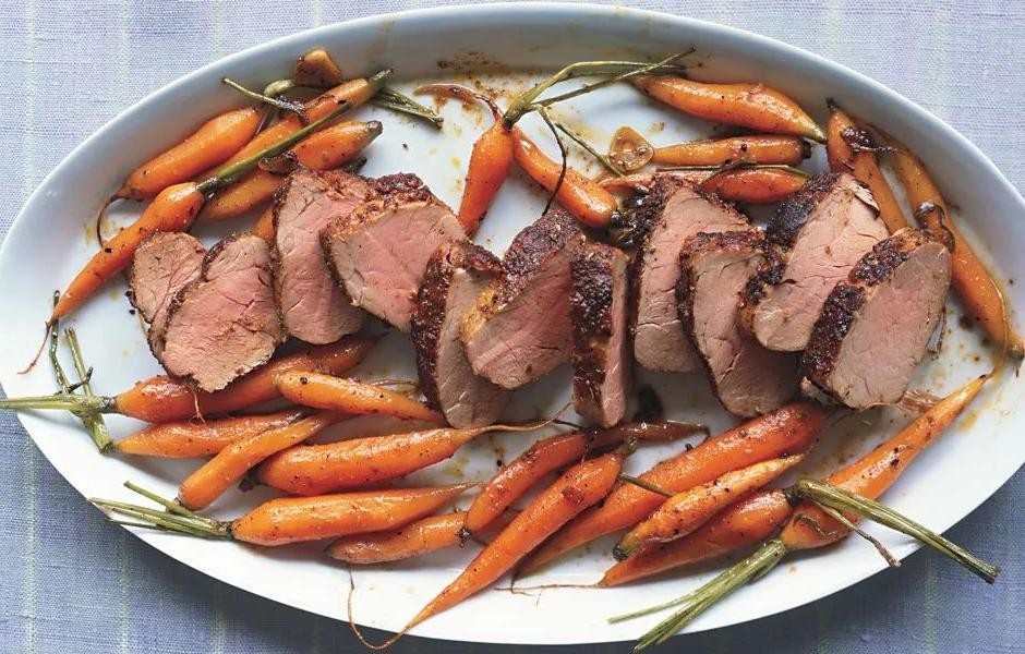 Cumin-Spiced Pork Tenderloin with Carrots