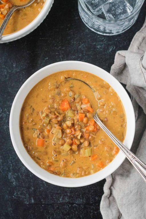 Curried Carrot and Lentil Soup