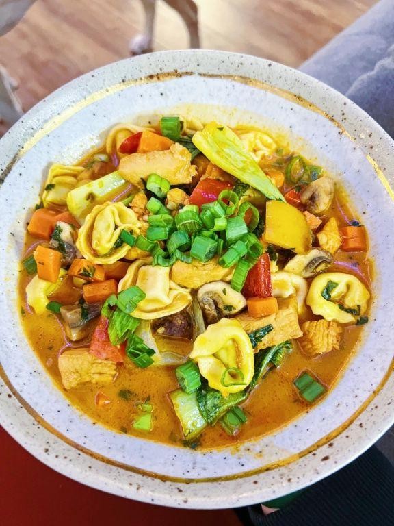 Curried Coconut Tortellini Soup