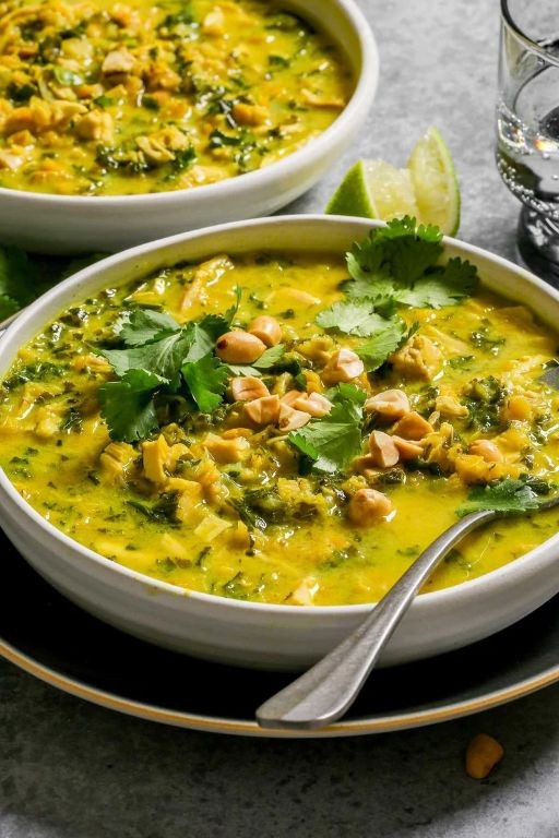 Curried Shredded Chicken and Lentil Soup