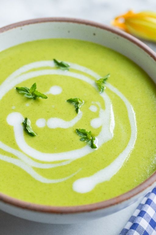 Curried Zucchini Soup with Coconut Milk
