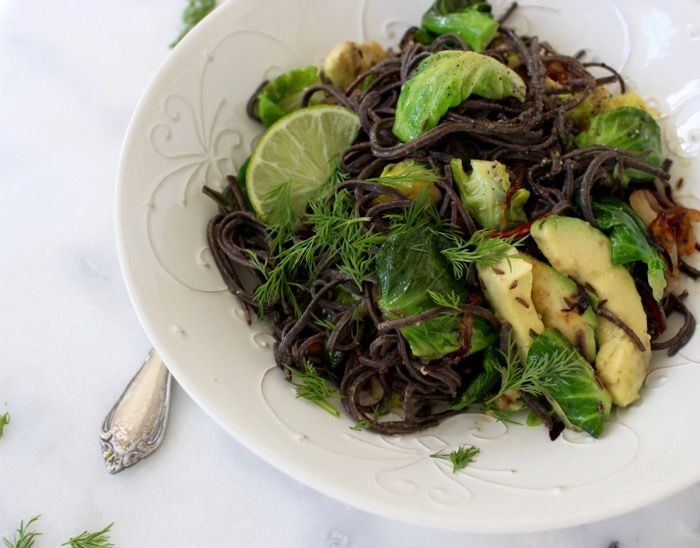 Cursed Black Bean Pasta with Avocado Cream