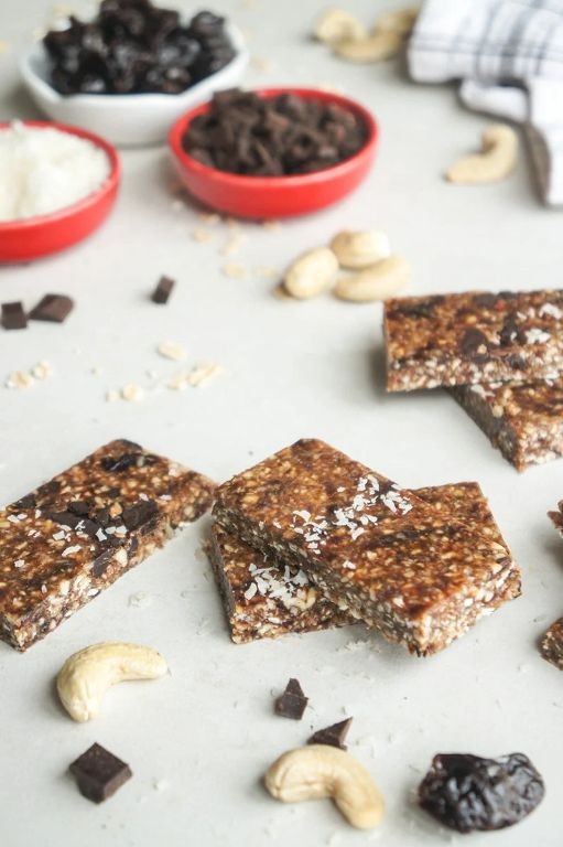 Dark Cherry and Coconut Energy Bars