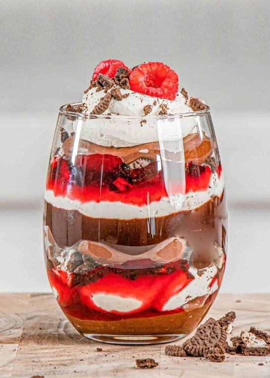 Dark Chocolate and Raspberry Parfait