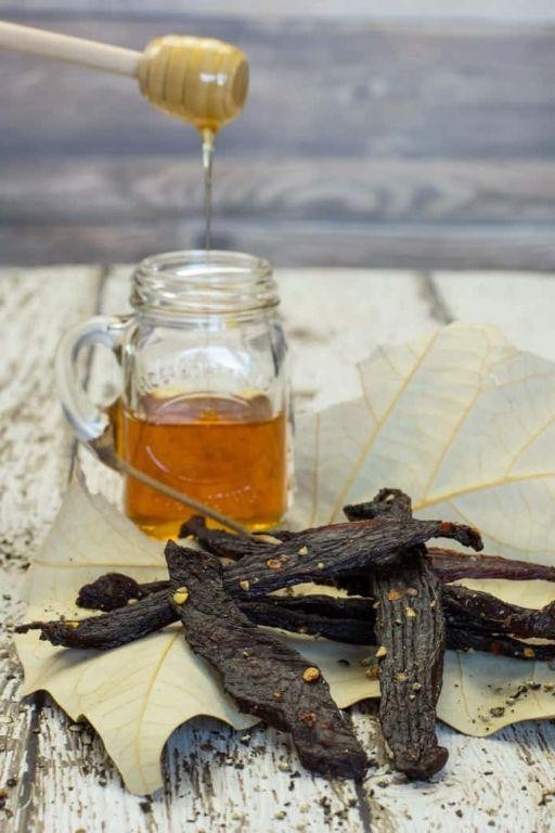 Deer Heart Jerky with Black Pepper and Honey