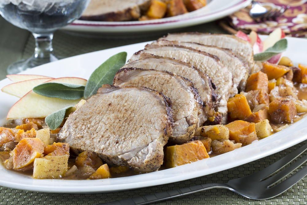 Diabetic Slow Cooker Pork Tenderloin with Apples