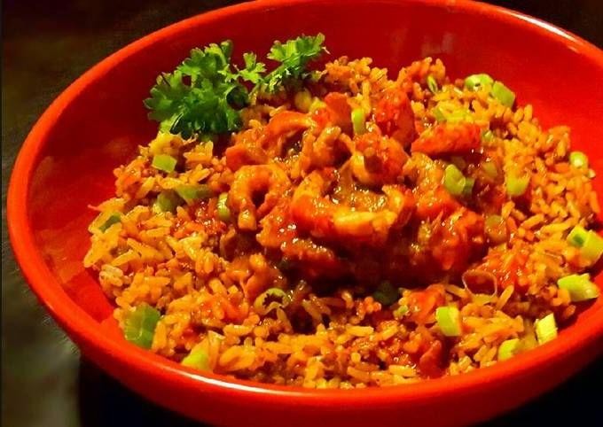 Dirty Rice with Crawfish and Corn