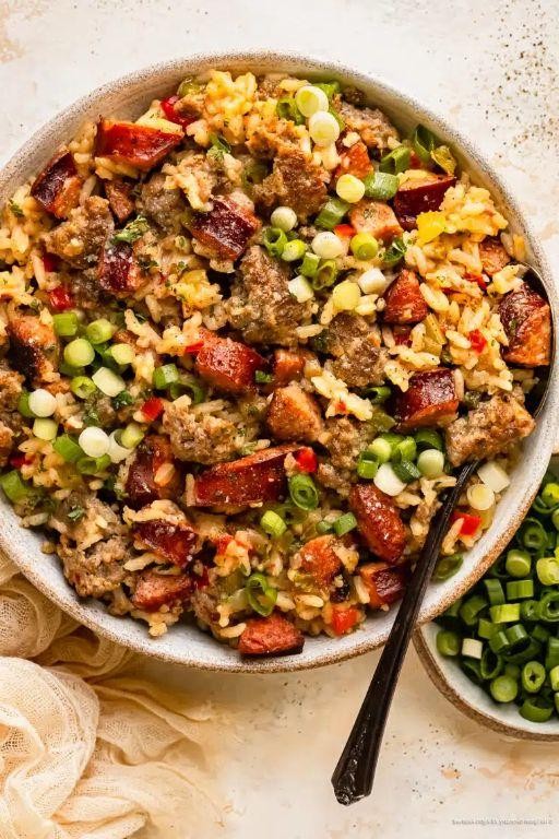 Dirty Rice with Smoked Sausage and Okra
