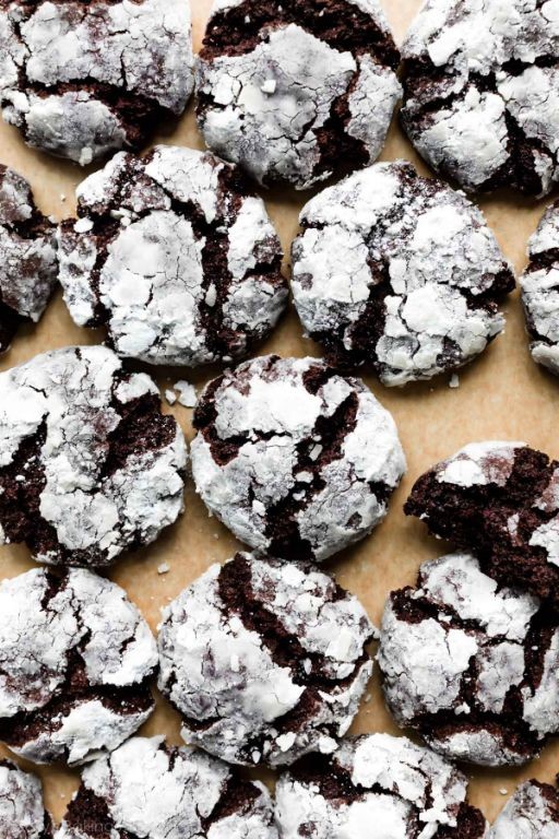 Double Chocolate Crinkle Cookies