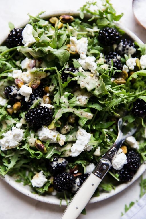 Dove and Blackberry Salad with Goat Cheese