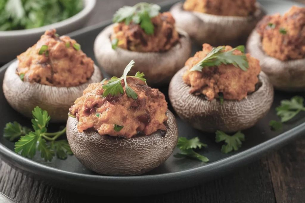 Dubliner Cheese and Bacon Stuffed Mushrooms