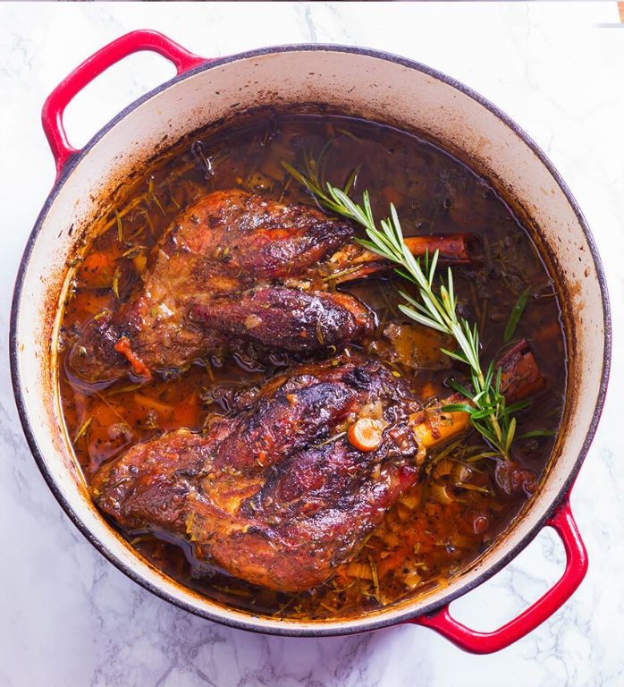 Dutch Oven Lamb Shanks