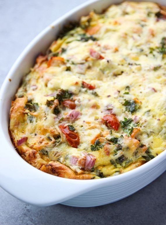 Easter Brunch Casserole with Smoked Salmon and Dill