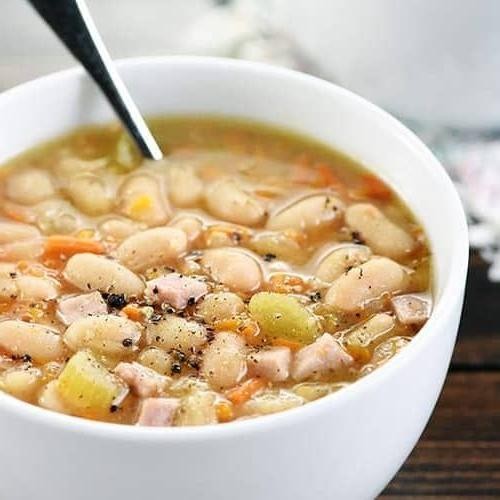 Easy Crock Pot Ham and Bean Soup