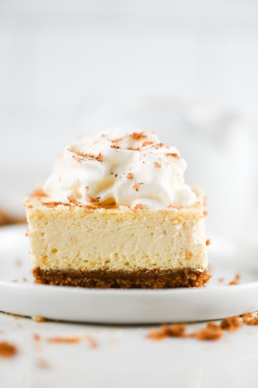 Easy Eggnog Cheesecake Bars
