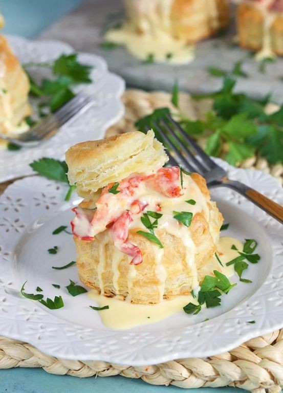 Easy Lobster Newburg over Buttered Toast Points