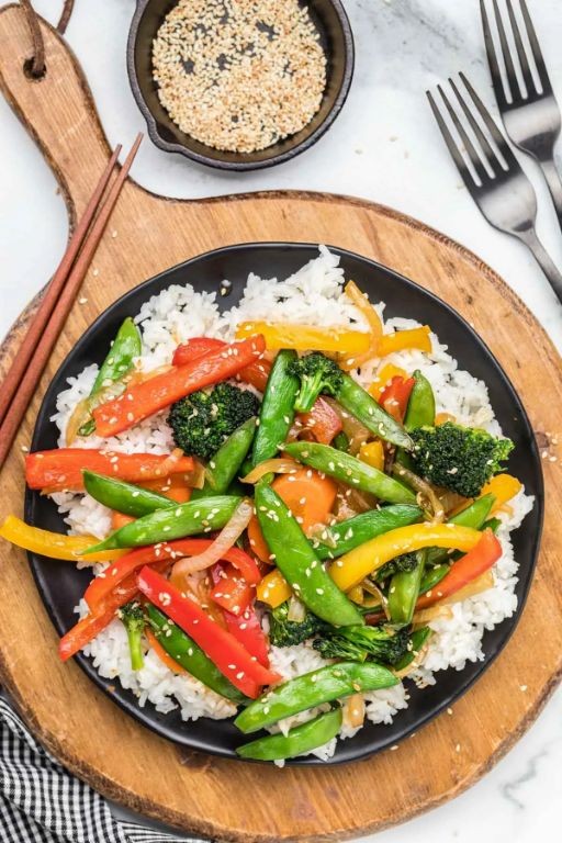 Easy Veggie Stir-Fry with Rice