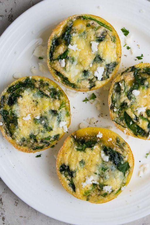 Egg Muffins with Spinach and Feta