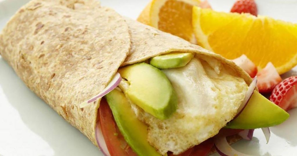 Egg White and Avocado Breakfast Wrap