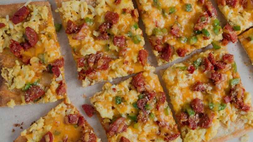 Egg and Chorizo Breakfast Pizza