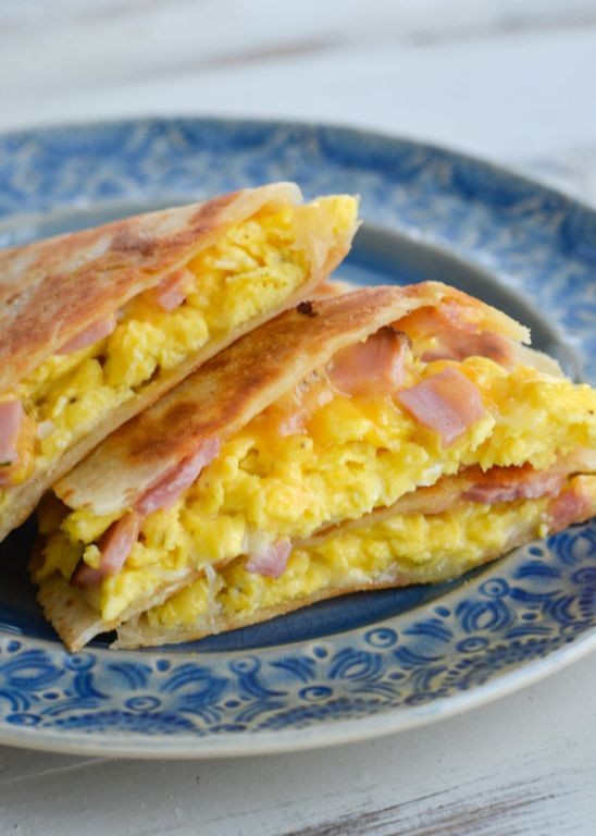 Egg and Ham Breakfast Quesadilla