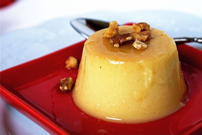 Eggnog Flan with Caramel Drizzle