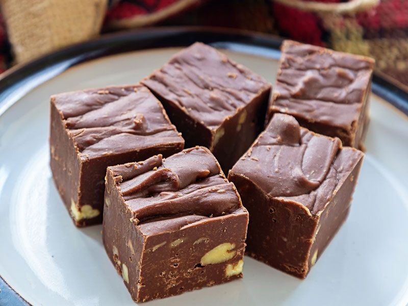 Eggnog Fudge with Walnuts