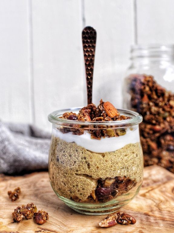 Eggnog Parfait with Granola Layers