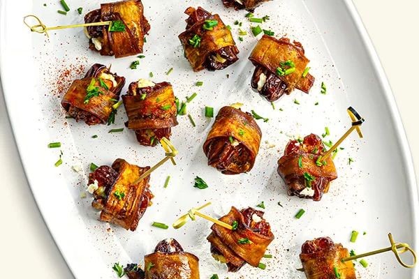 Eggplant Bacon-Wrapped Dates