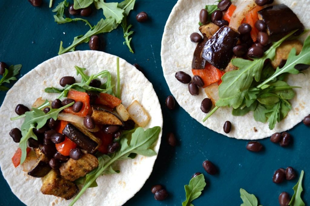Eggplant and Black Bean Tacos with Cashew Cheese