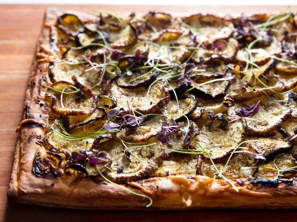 Eggplant and Goat Cheese Tartlets