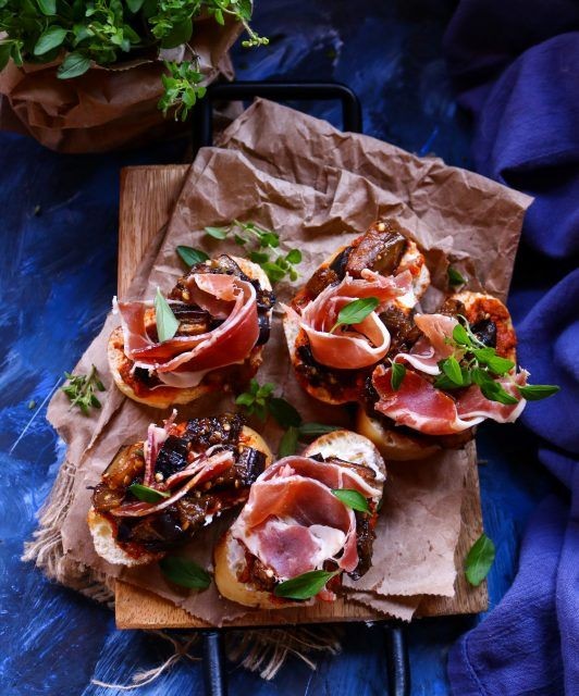 Eggplant and Sun-Dried Tomato Bruschetta