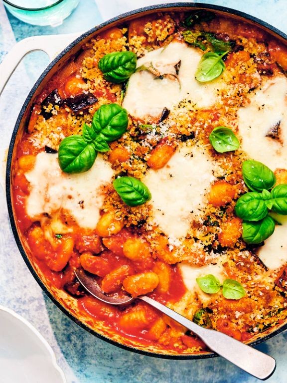 Eggplant and Tomato Gnocchi Stew