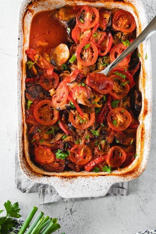 Eggplant and Tomato Mediterranean Casserole