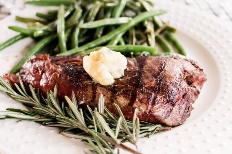 Elk Steak with Rosemary Garlic Rub