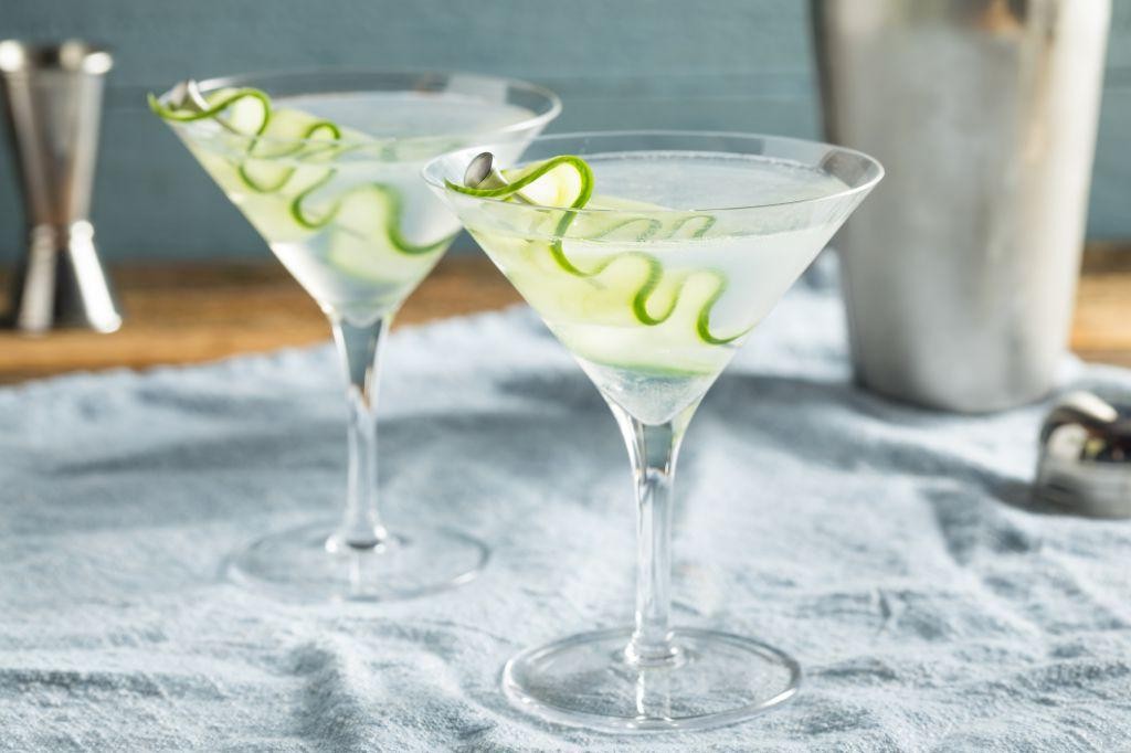 Extra Dry Martini with Cucumber Ribbon