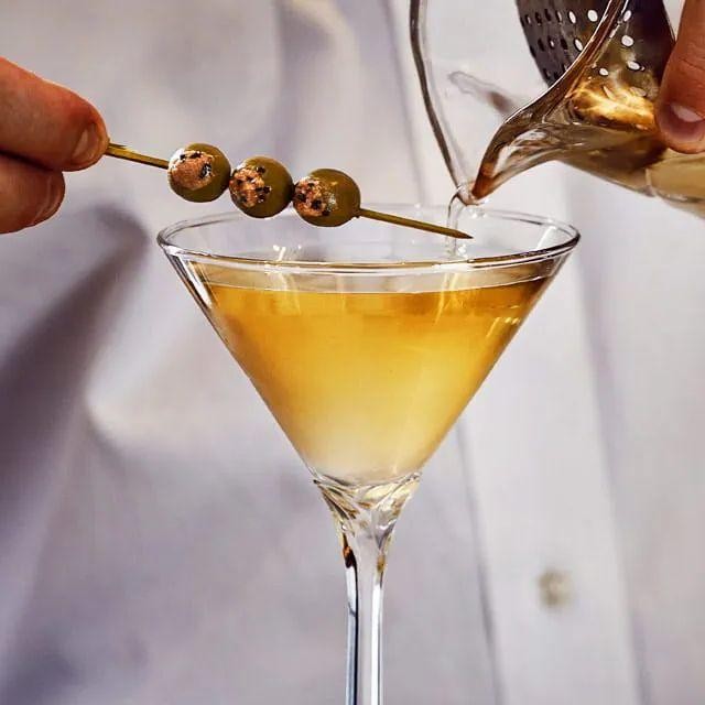 Extra Dry Martini with a Black Pepper Rim