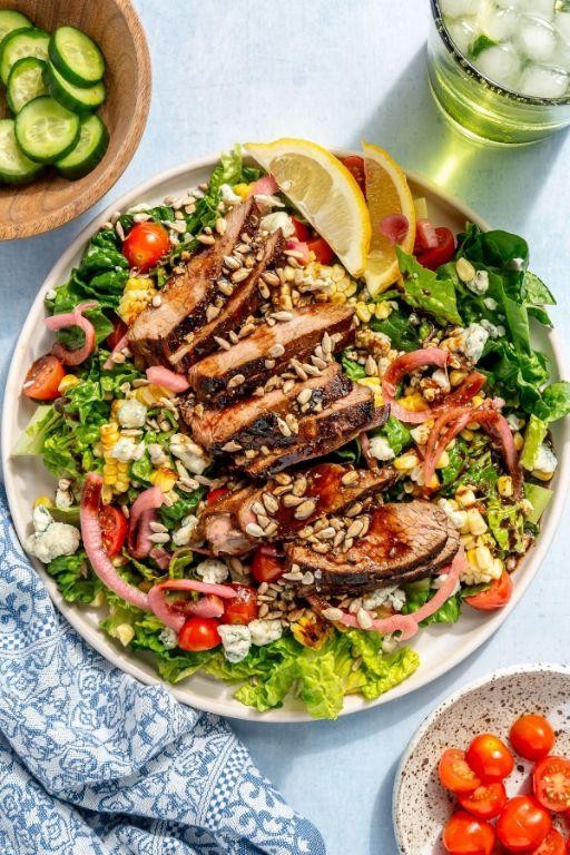Eye of Round Steak Salad with Balsamic Dressing