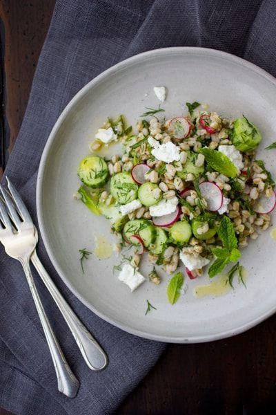 Farro Salad with Cucumber and Mint