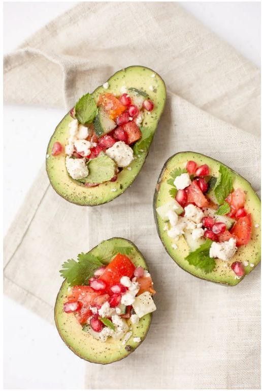 Feta and Olive Stuffed Avocado