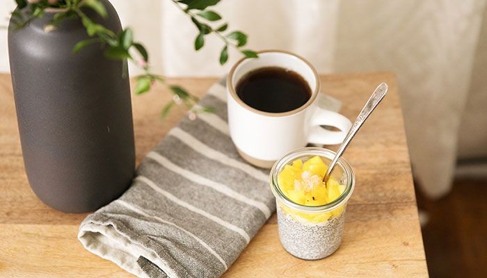 Finger Lime and Coconut Chia Pudding