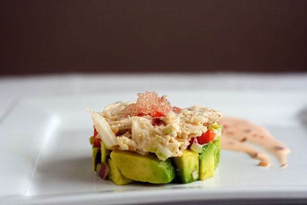 Finger Lime and Crab Salad with Avocado