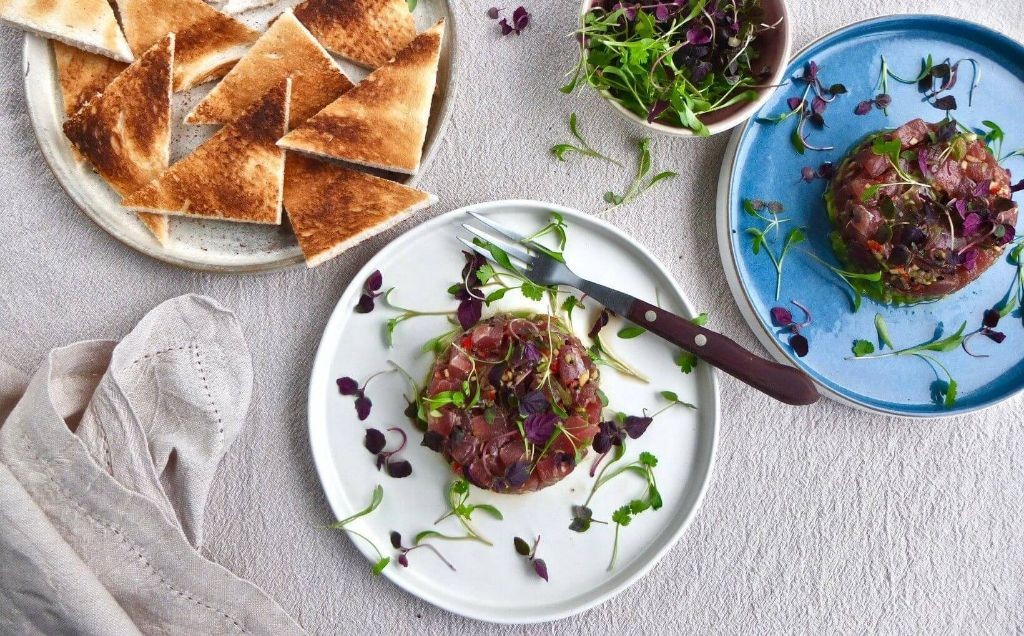 Finger Lime and Tuna Tartare