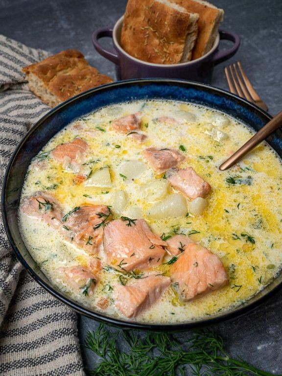 Finnish Lohikeitto (Creamy Salmon Soup)