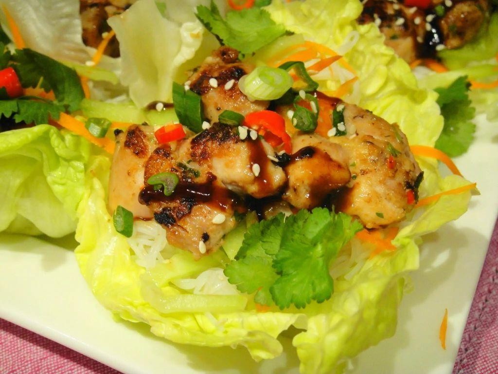 Five-Spice Seasoned Chicken Lettuce Wraps